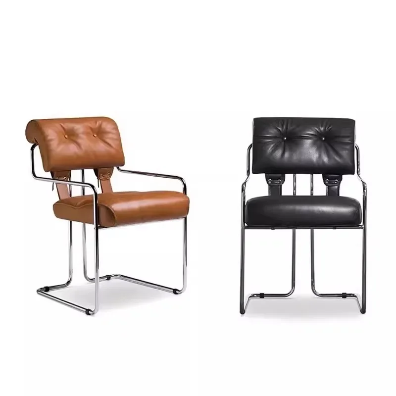 Office Furniture Second Hand - 中古オフィスチェア ステンレススチールダイニングチェア バウハウスレトロ交渉椅子 レジャーデスクチェア デザイナーシングルチェア