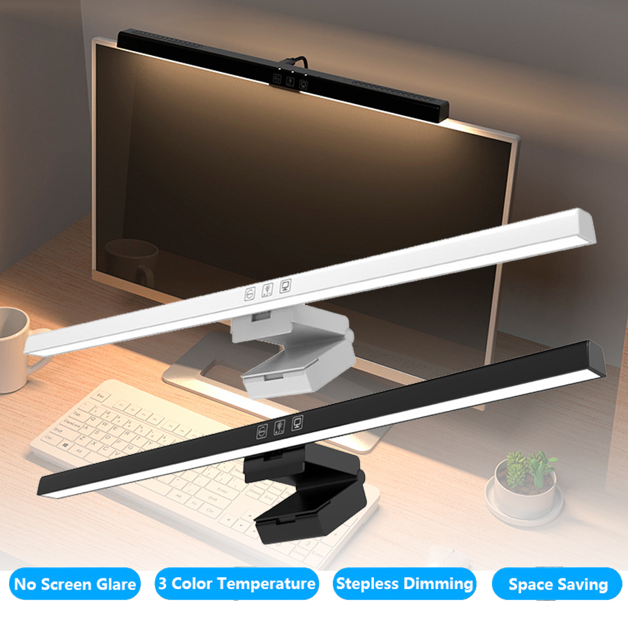 Office Furniture Direct - 50cm LEDモニターライトバー スクリーンハンギングランプ 無段階調光 USBデスクライト PCコンピューター学習