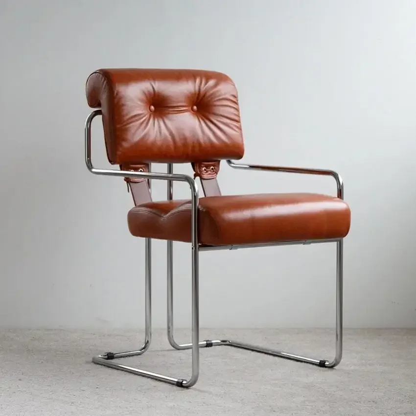 Office Furniture Second Hand - 中古オフィスチェアステンレススチールダイニングチェアバウハウスレトロ交渉椅子レジャーデスクチェアデザイナーシングルチェア